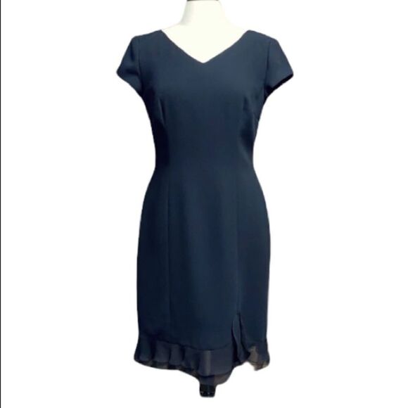 Maggy London Short Sleeve Black Dress Size 10 - Picture 1 of 4